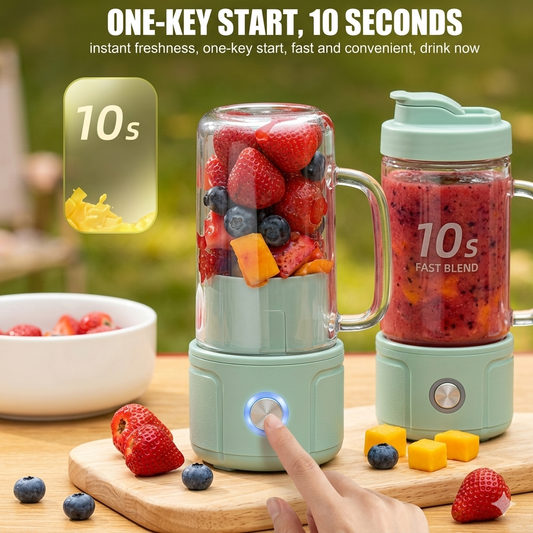Mug Shaped Portable Blender with Straw
